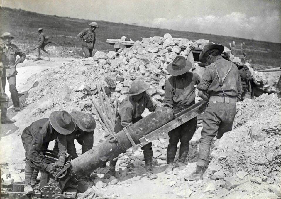 The trench mortars that Gunner Stephen Ellery worked with and helped keep supplied.