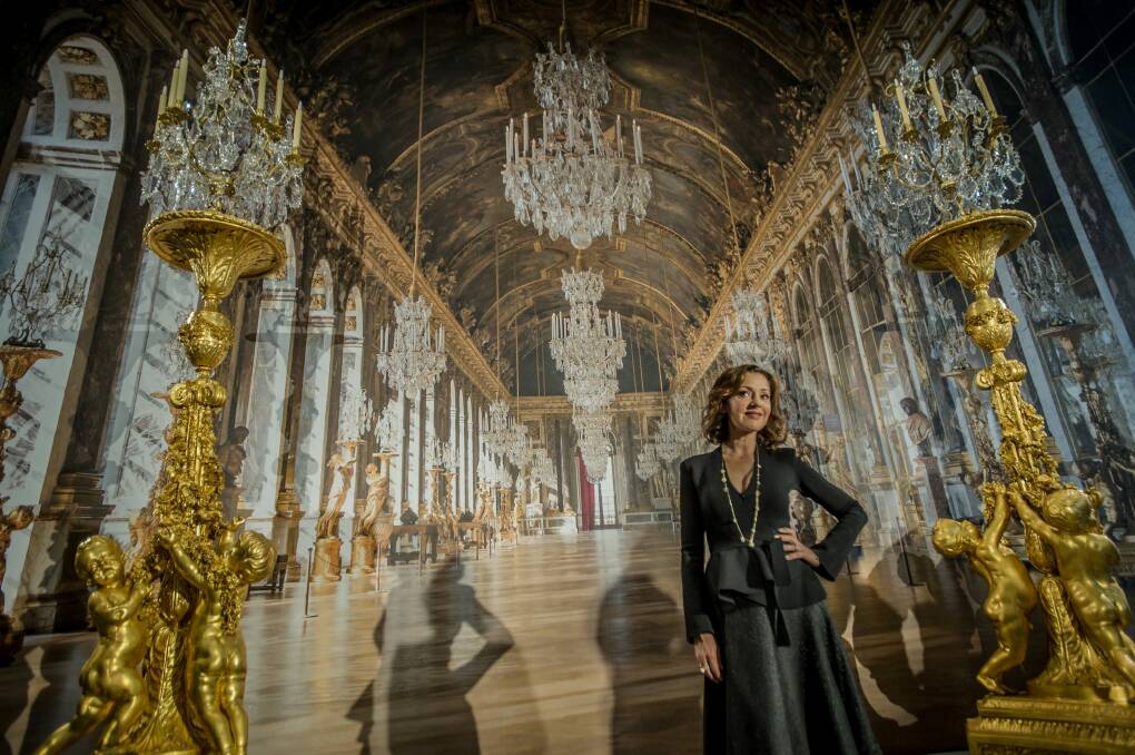 Tina Arena launches the Versailles exhibition at the National Gallery of Australia. It is the first time an extensive collection of this kind has left France. Photo: Karleen Minney