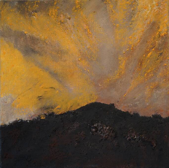 <i>Storm at Sunset</i> by Mandy Martin poses questions of climate change. Photo: Supplied