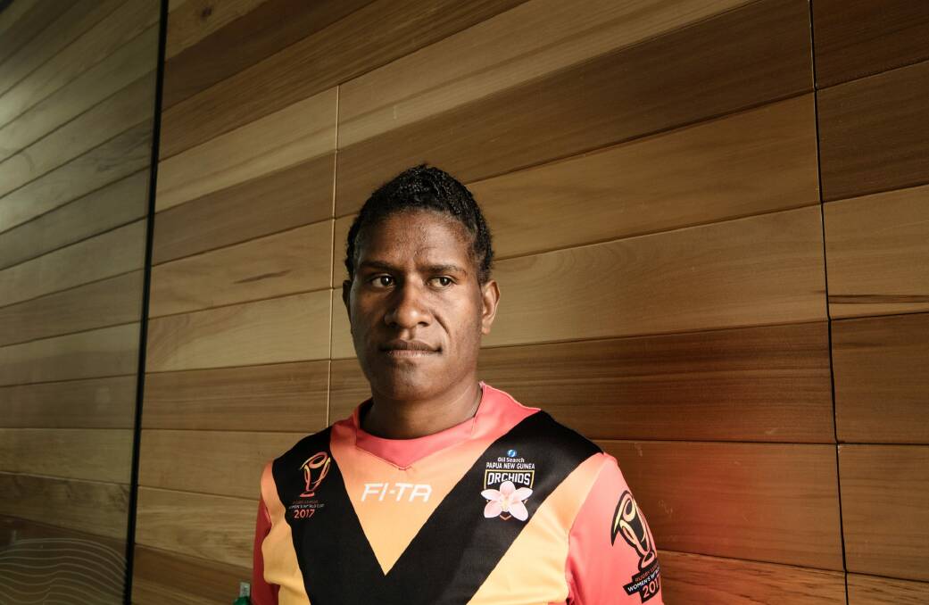 On a mission: Orchids skipper Cathy Neap is hoping rugby league can be a vehicle to address startling levels of domestic violence in Papua New Guinea. Photo: Louise Kennerley