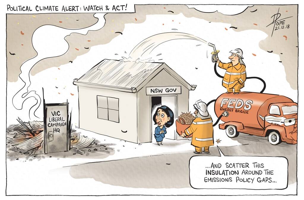 The Canberra Times' editorial cartoon for Friday, December 21, 2018. Photo: David Pope