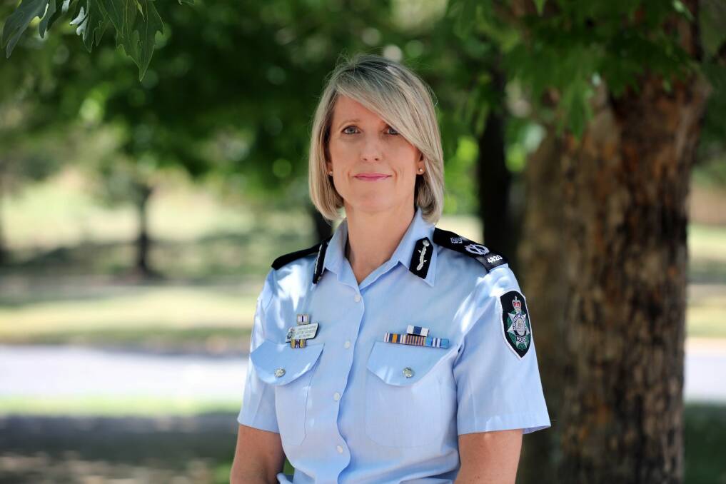 Chief police officer Justine Saunders was named to take over the top job last August. Photo: ACT Policing