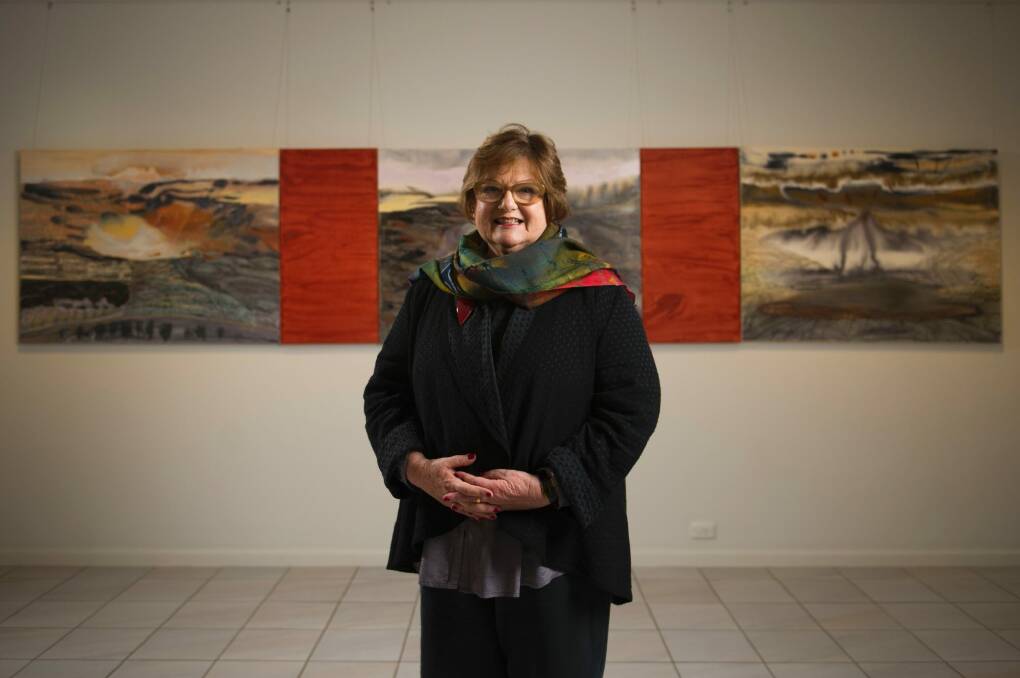 Artist Helen Geier has an exhibtion on at  Beaver Galleries in Deakin and is also the subject of a new book by  art critic Peter Haynes.  Photo: Jay Cronan