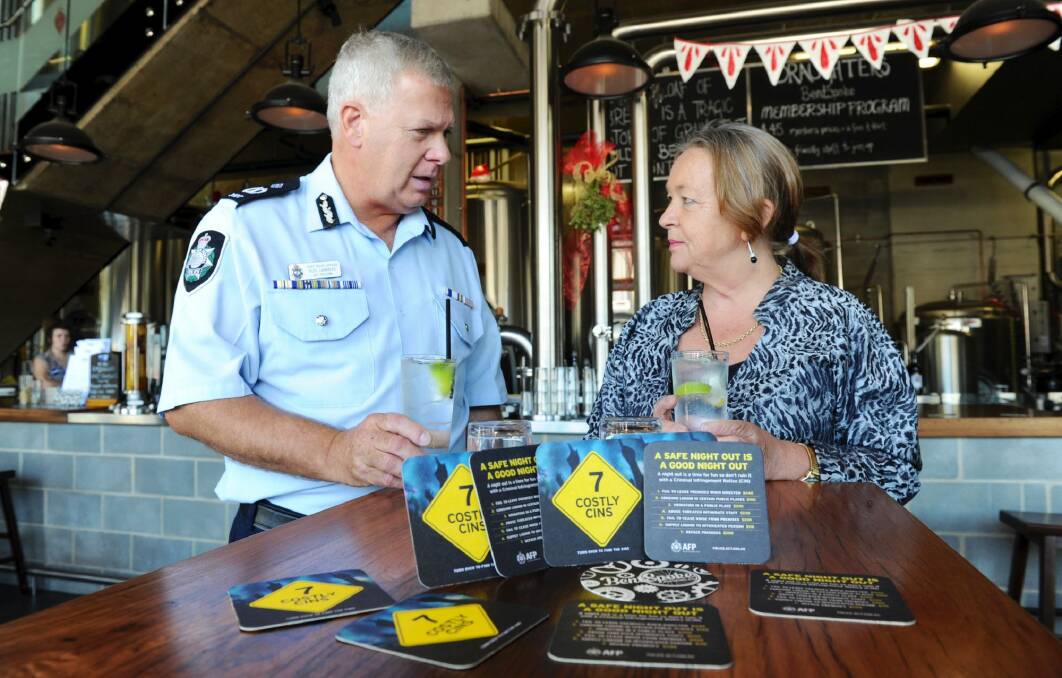 ACT police chief Rudi Lammers and police minister Joy Burch.
