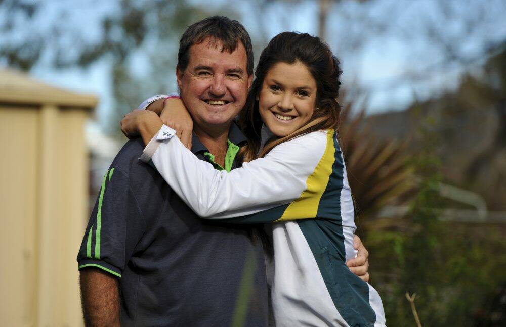 Anna Flanagan, back home in Canberra to celebrate her father Fred's birthday. Photo: Graham Tidy