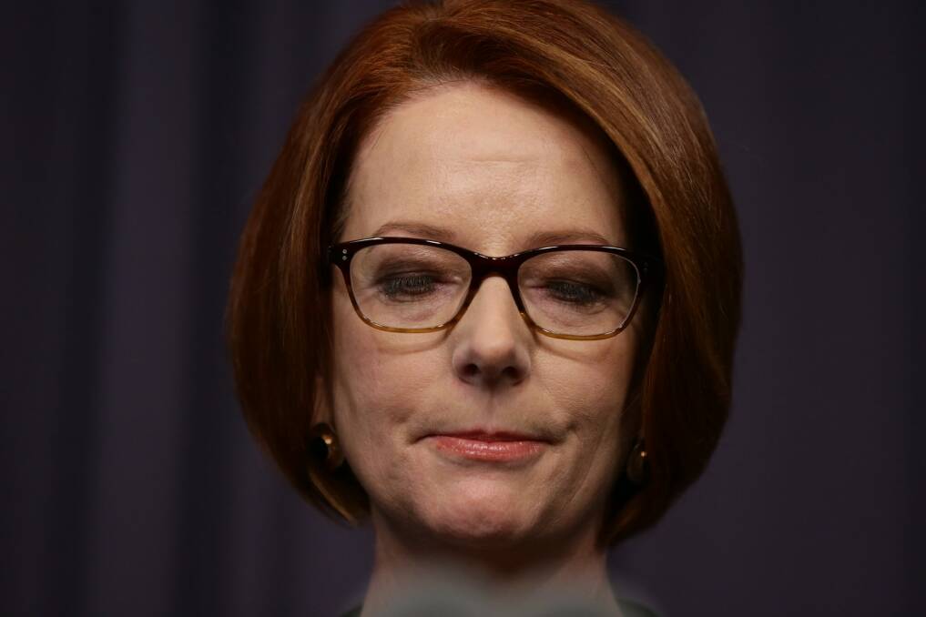 Julia Gillard says she has changed her mind and would now vote for same-sex marriage. Photo: Alex Ellinghausen