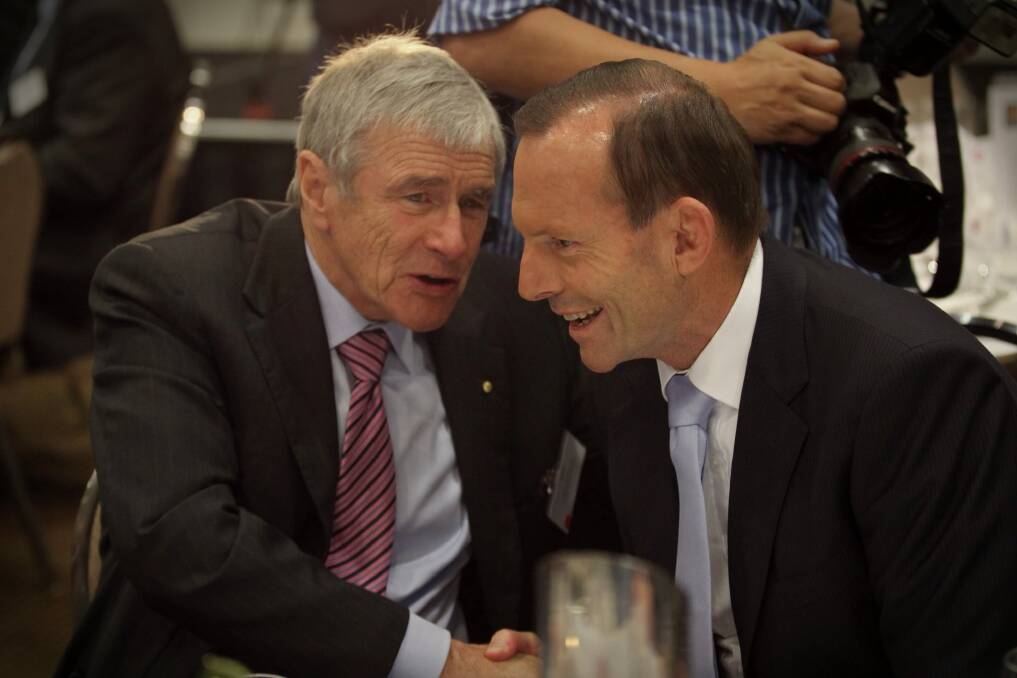 Kerry Stokes hosted Tony Abbott  in Broome on Saturday night. Photo: Andrew Meares