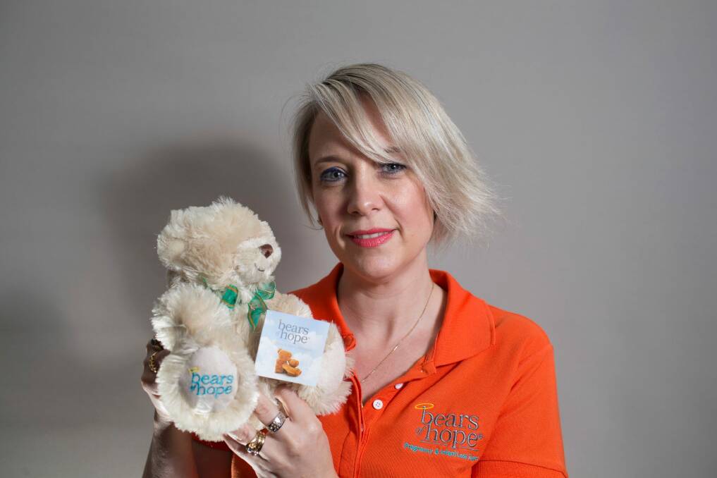Bears of Hope founder Amanda Bowles lost her son Jesse and received a stuffed teddy bear during her hospital stay. Photo: Geoff Jones
