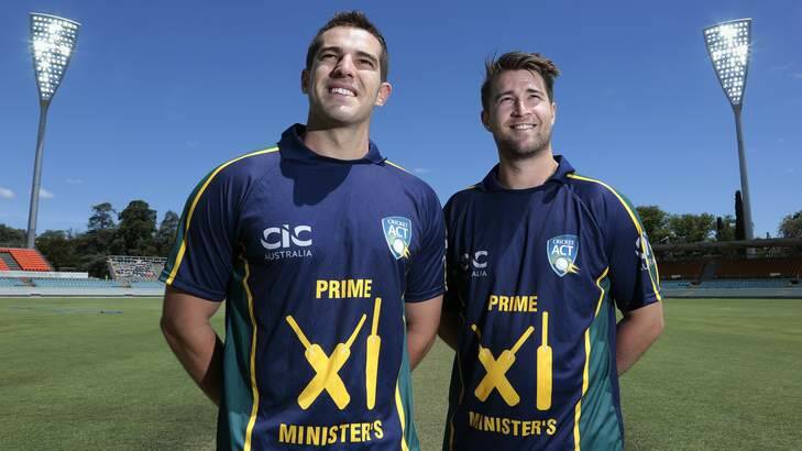 Canberra's Michael Spaseski and Shane Devoy will represent the PM's XI against England at Manuka Oval. Photo: Jeffrey Chan