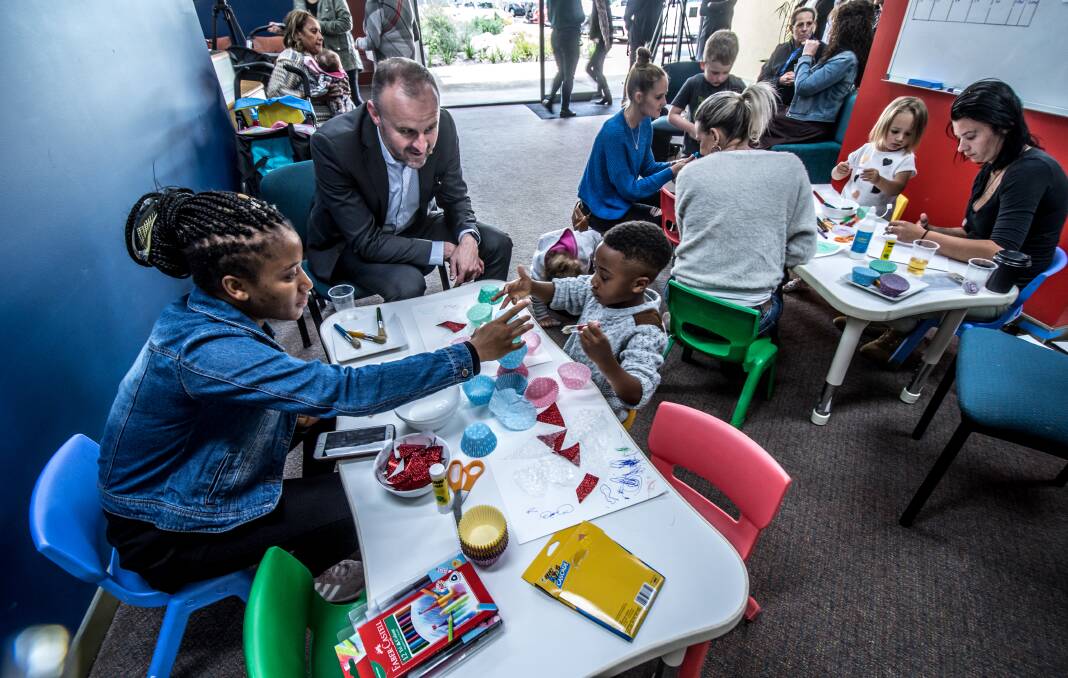 Chief Minister Andrew Barr at Friday's launch of The Smith Family Christmas Appeal which will help support children in their schooling needs. Photo: Karleen Minney
