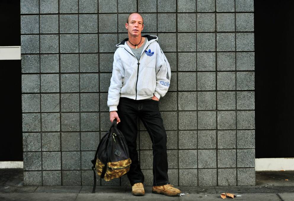 After a separation, losing his job and being evicted, Chris McGlinn’s days travelling in search of work and shelter had become “a merry-go-round of chaos,” tormented by the uncertainty of when his next meal, shower or sleep would come. Photo: Melissa Adams