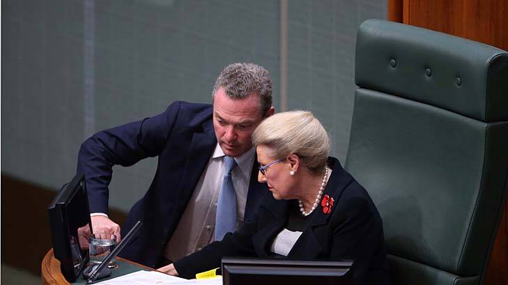 Manager of government business Christopher Pyne said the opposition’s motion was about “smear and innuendo directed at the Speaker’s office”. Photo: Andrew Meares