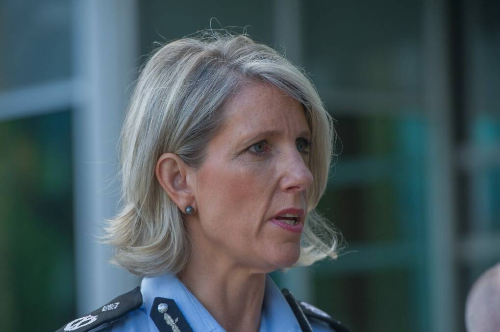 Chief Police Officer for the ACT Justine Saunders launches ACT Policing's Safe Summer campaign.  Photo: Karleen Minney