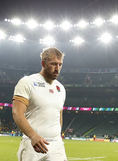 Exit right: Ex-England captain Chris Robshaw was bundled into touch by Wales at the death five months ago. Photo: AP