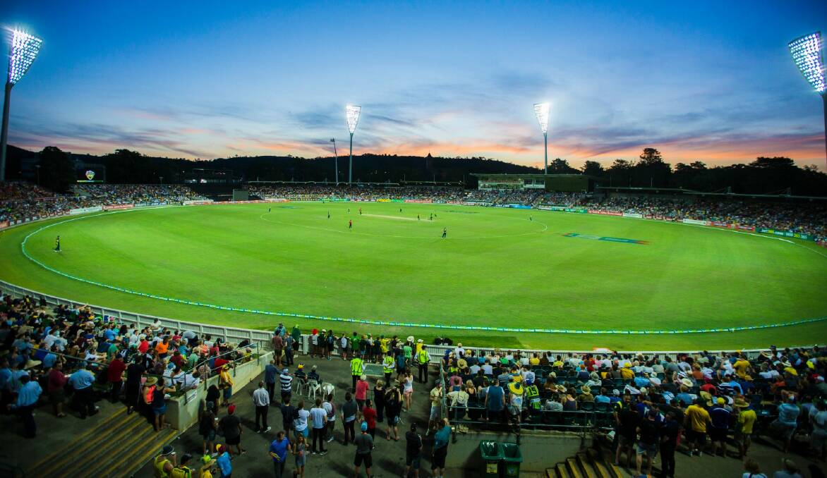 Australia took on South Africa in a one-day international at Manuka Oval in November. Photo: Matt Bedford