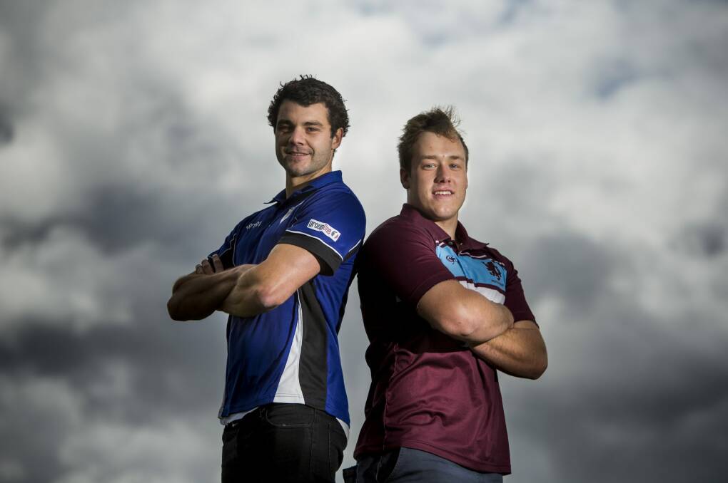 Canberra Royals fullback Ben Johnson and Wests prop Harry Lloyd are excited about the return of the ACT Griffins representative team.
 Photo: Jay Cronan