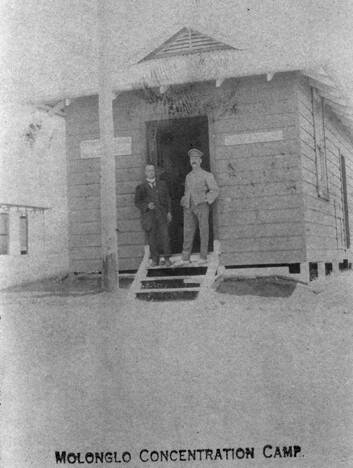 The post office at the Molonglo Internment Camp (now Fyshwick). Photo: National  Archives of Australia B5919, 4/194