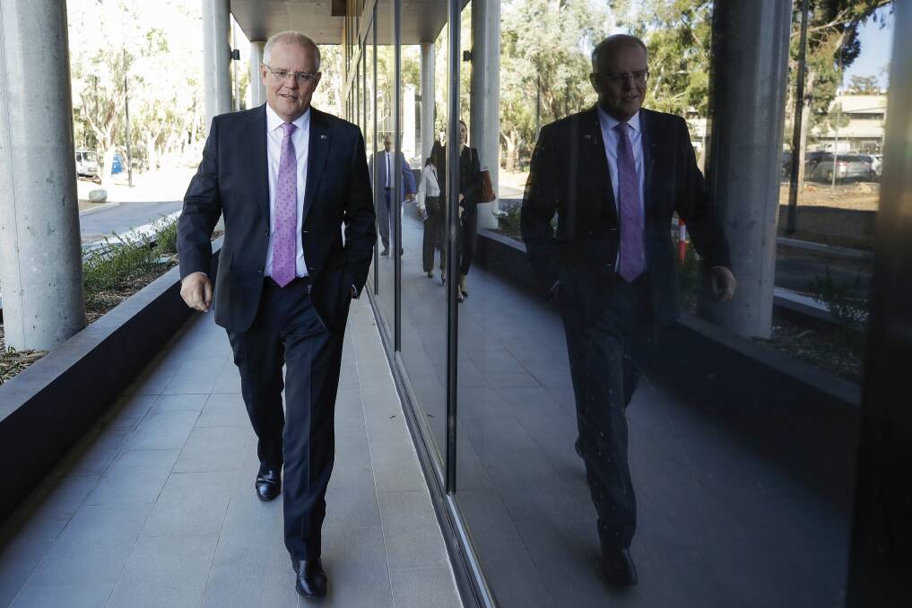 Prime Minister Scott Morrison in Canberra on Monday, April 1.  Photo: Alex Ellinghausen