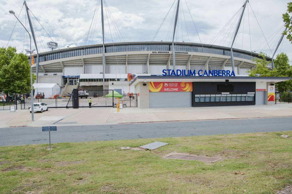 Security is being boosted at Canberra Stadium ahead of the Asian Cup. Photo: Jamila Toderas