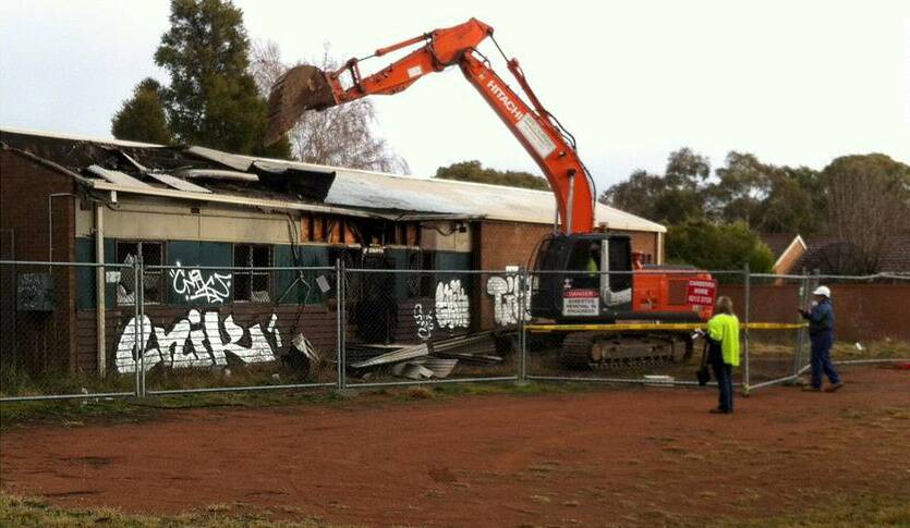 The old scout hall was demolished after a fire. Photo: Supplied