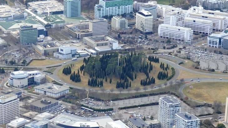 Aerial shot of City Hill. Photo: Graham Tidy