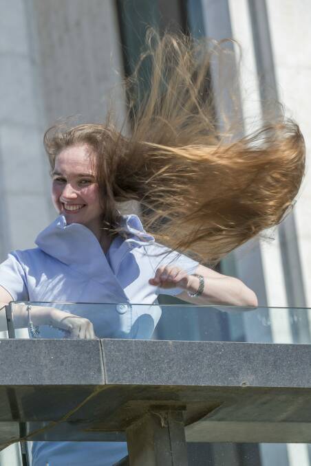 Long locks: Nicolette Suttor, who plans to donate her hair to leukaemia research.