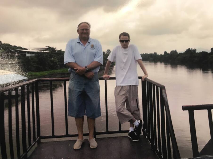 Bill Stefaniak and his son Jozef in Thailand in about 2013. Photo: Supplied