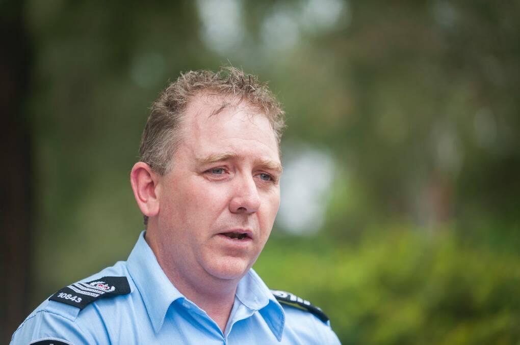 Sergeant Andrew Mitchell from Belconnen police said not long after Ms Williams had left Remi a dark coloured Range Rover parked nearby and three adults and a child exited the car.  Photo: Dion Georgopoulos