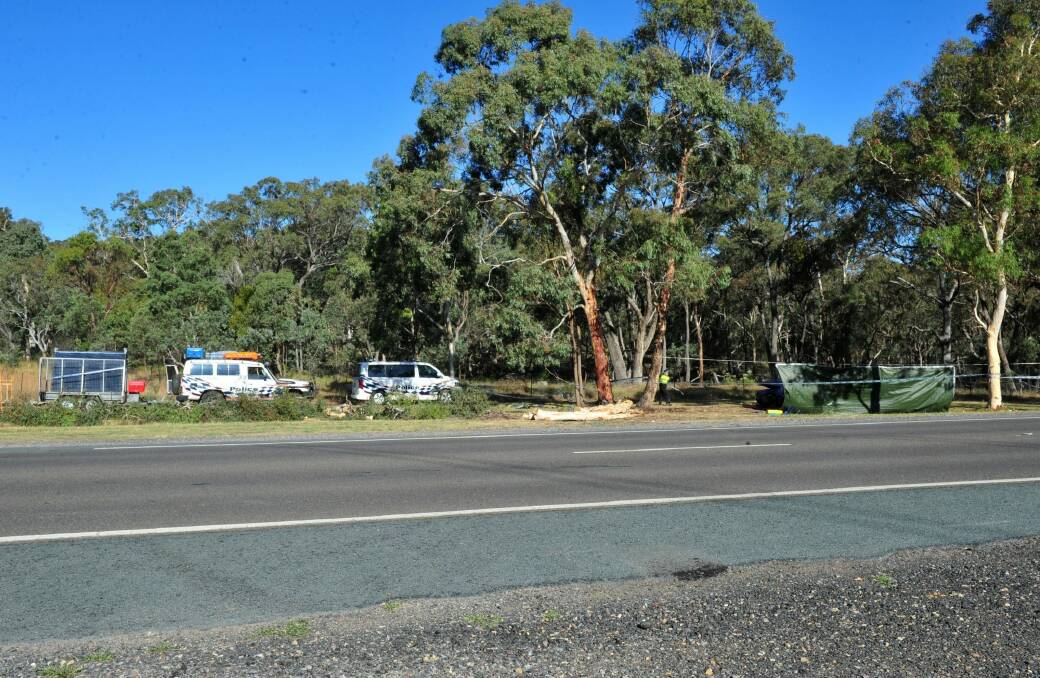 Emergency services were called to Bindubi Street near the intersection of William Hovell Drive in Cook shortly after 3.30pm. Photo: Melissa Adams 