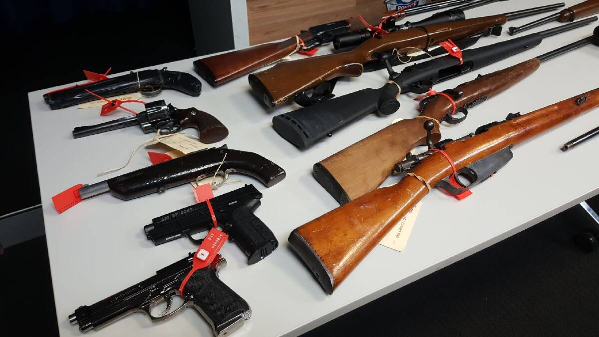 Police seized 20 firearms in a 15-month-long operation. Photo: ACT Policing