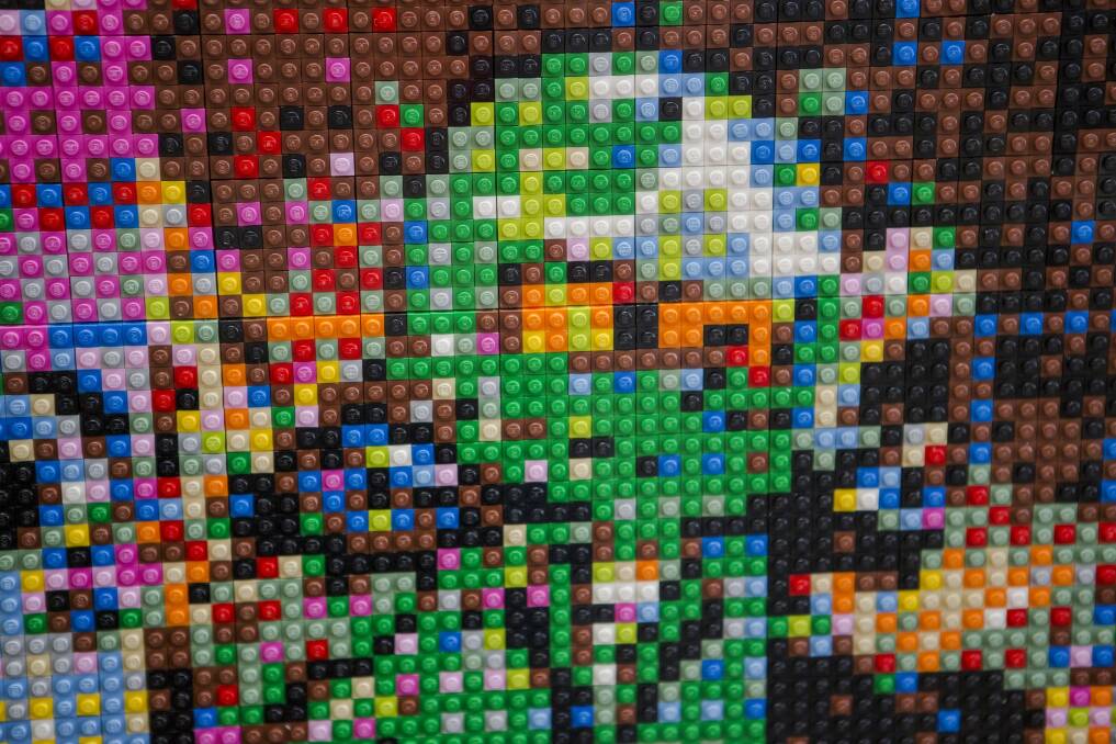 At over 2m high and 4.5m long, the mosaic contains more than 165,000 individual Lego bricks. Photo: Jamila Toderas
