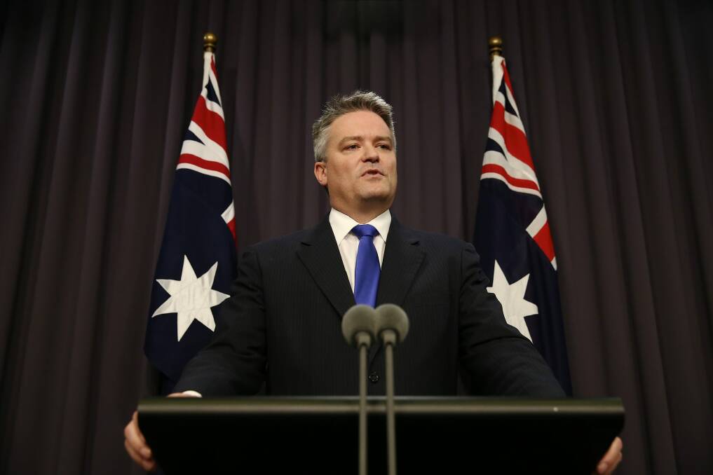  Finance Minister Mathias Cormann will now decide whether Immigration moves from Belconnen. Photo: Alex Ellinghausen