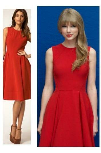 ASOS fan Taylor Swift regularly sports the brand while walking the red carpet. She wore this $80 dress while promoting Dr. Suess' ''The Lorax'' in 2012. Photo: ASOS.com