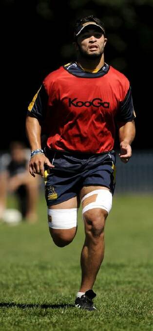Colby Faingaa is likely to play the rest of the Super Rugby season with a foot injury. Photo: STUART WALMSLEY