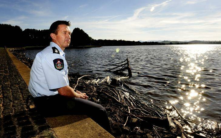Phillip station officer, Neil Maher at Nara Park  for the one year anniversary of the tsunami in Japan . Photo: Melissa Adams