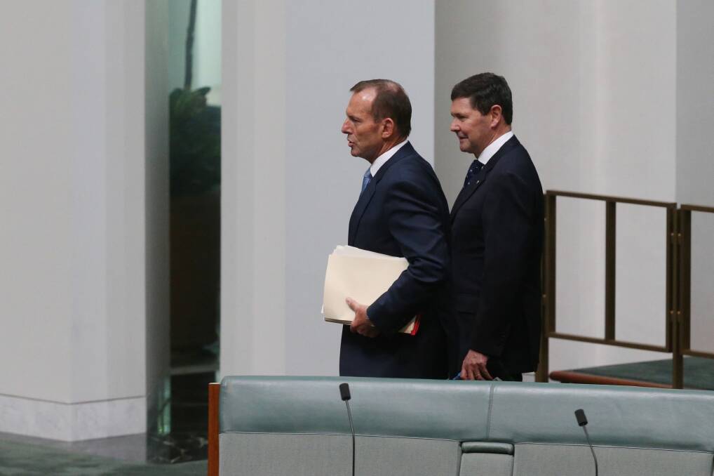 Backbenchers Tony Abbott and Kevin Andrews. Photo: Andrew Meares