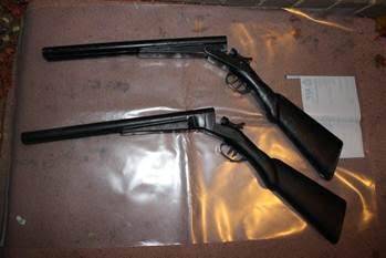 Two replica shotguns were found. Photo: ACT Policing