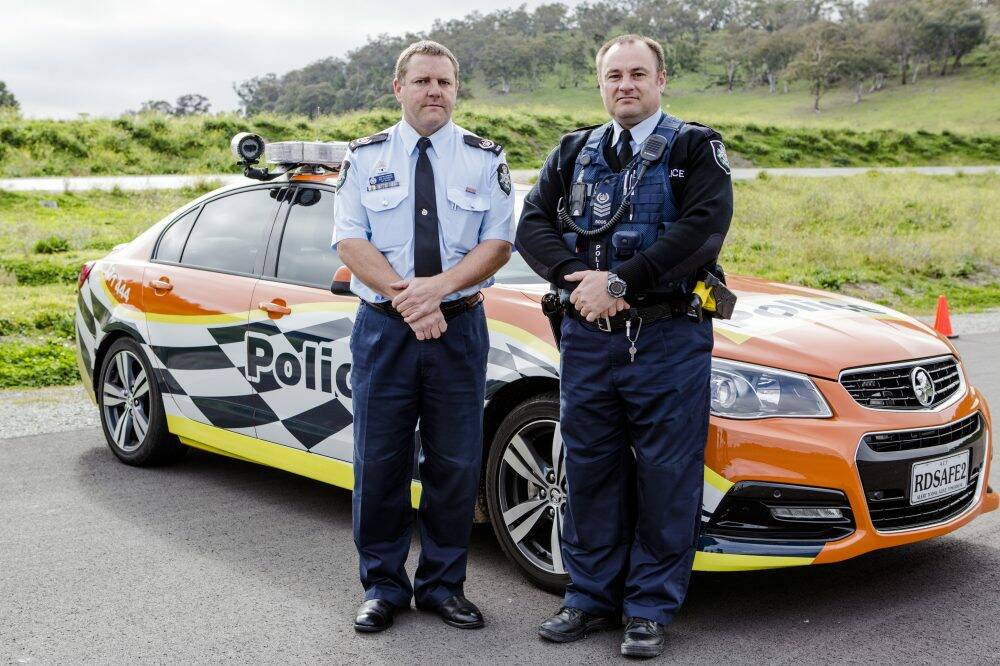 Traffic Operations Station Sergeant Rod Anderson, and Road Safety Operations Team Sergeant Stuart Howes.  Photo: Jamila Toderas