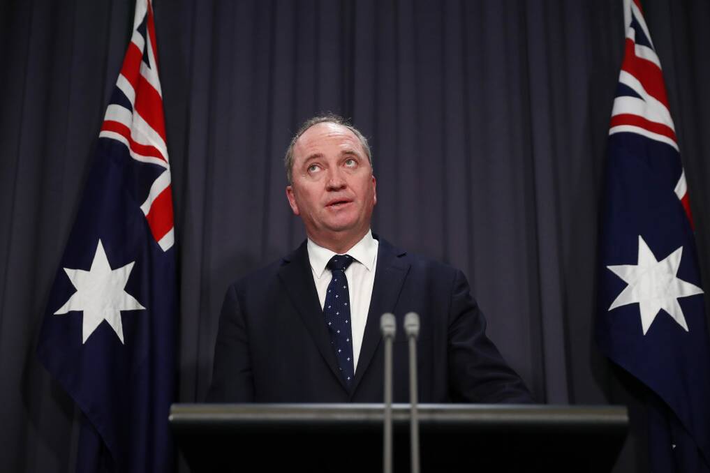 Critics have argued Barnaby Joyce should be relieved of the water resources portfolio. Photo: Alex Ellinghausen