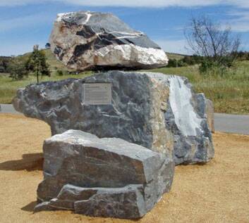 The one-tonne rock stolen earlier this month.