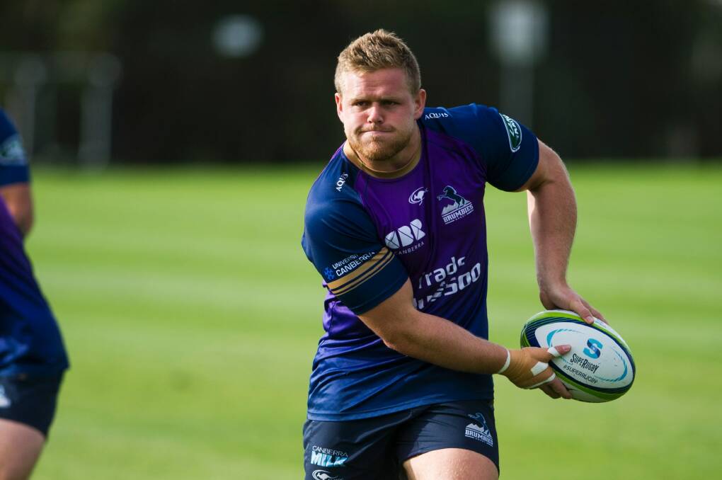 Nic Mayhew is set to be called into the Brumbies' starting XV. Photo: Rohan Thomson