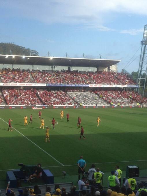 The Wanderers' 'active supporters' bay was empty during Sunday's match as supporters protested against the FFA's treatment of fans. Photo: Dominic Bossi