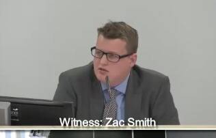 ACT CFMEU organiser Zac Smith at the Royal Commission into Trade Union Governance and Corruption on Wednesday.