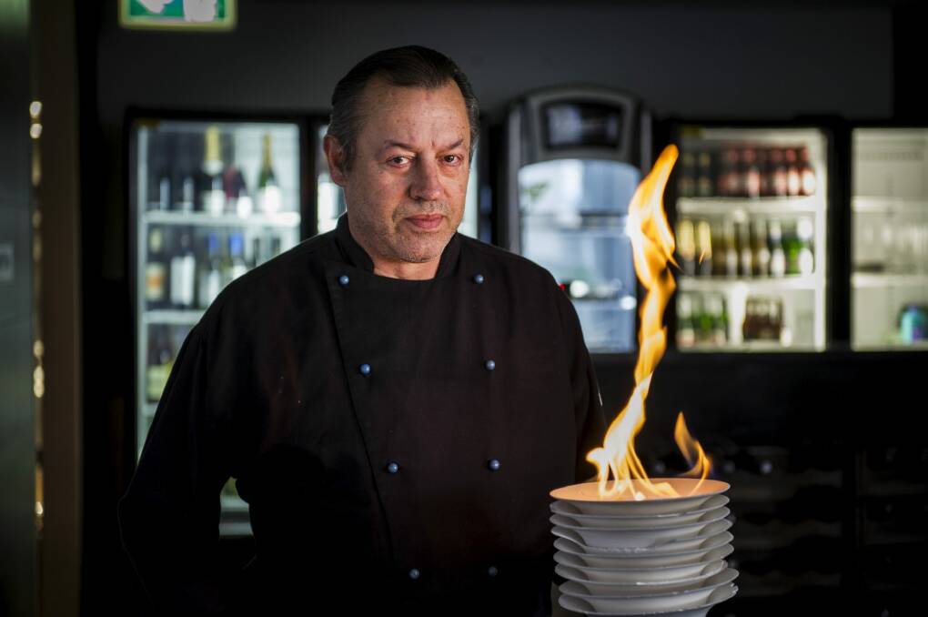 Owner of the new Plaka restaurant in Dickson, Michail Miras. Photo: Rohan Thomson