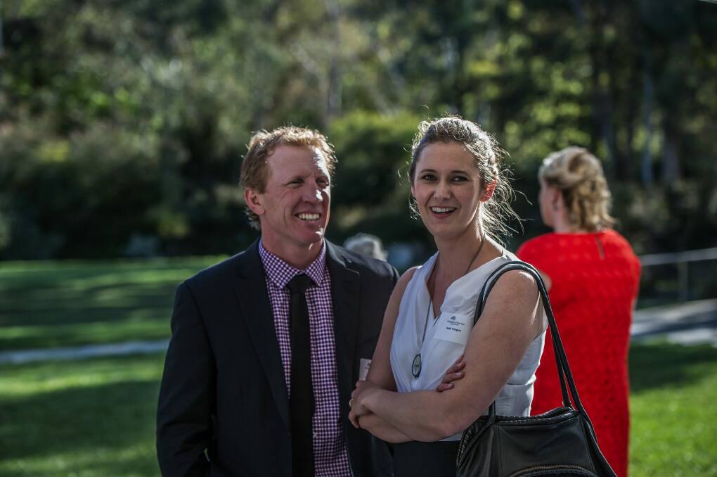 ACT Australian of the Year Alan Tongue with wife Katie. Photo: Karleen Minney