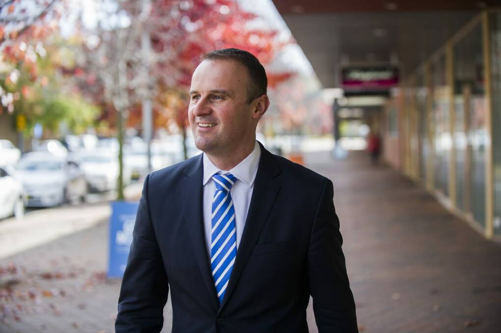 New international agreement: ACT Chief Minister Andrew Barr. Photo: Rohan Thomson