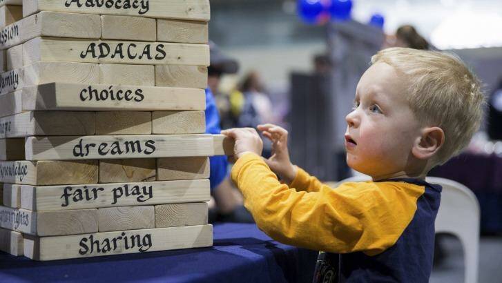 Jack Anderson, 4, at the First Intervention Expo at EPIC. Photo: Matt Bedford
