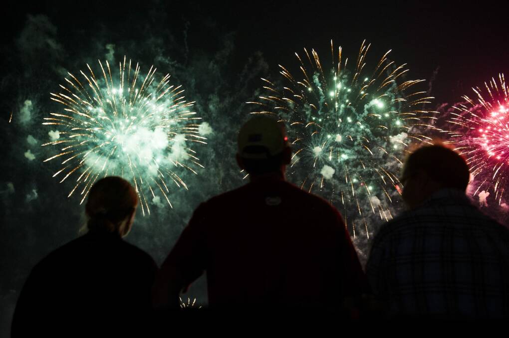 Skyfire celebrations at Lake Burley Griffin.  Photo: Rohan Thomson