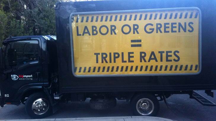 A Canberra Liberals campaign truck. Photo: Supplied