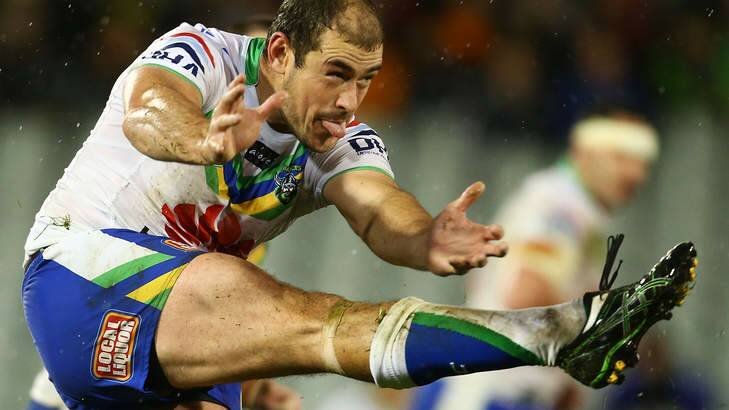Big kicks: Terry Campese says Canberra has a plan to limit the impact of Greg Inglis. Photo: Getty Images